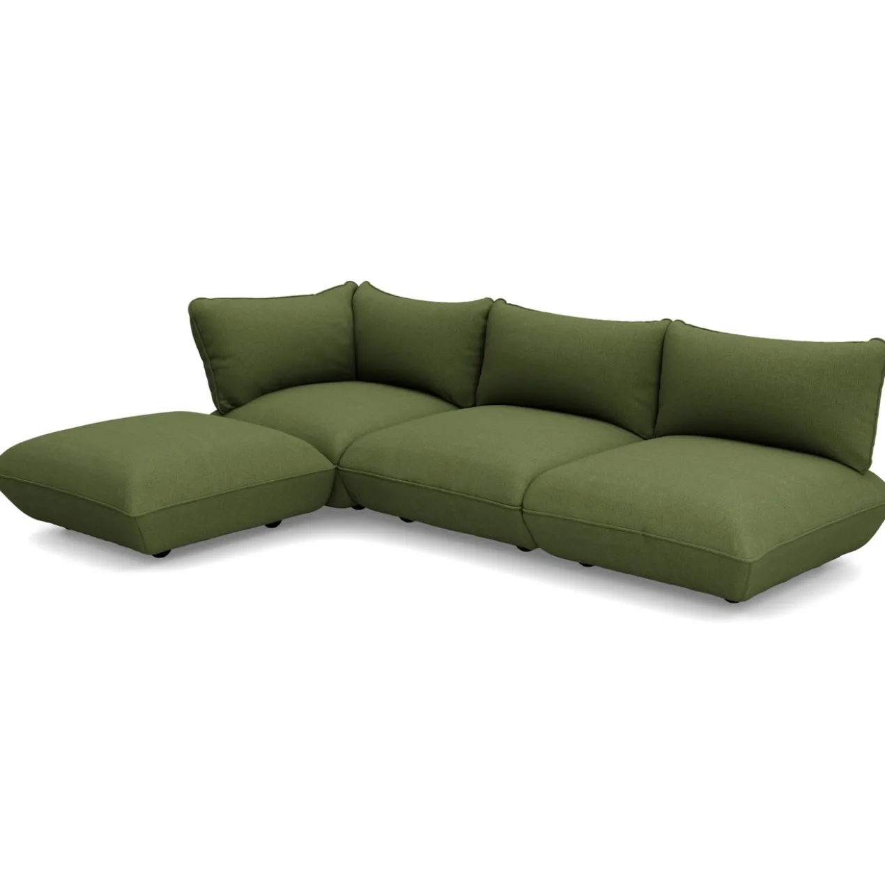 Hoekbank Sumo boucle recycled leaf green