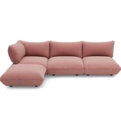 Hoekbank Sumo links cord recycled soft pink