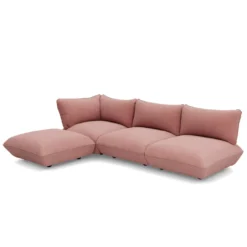 Hoekbank Sumo links cord recycled soft pink