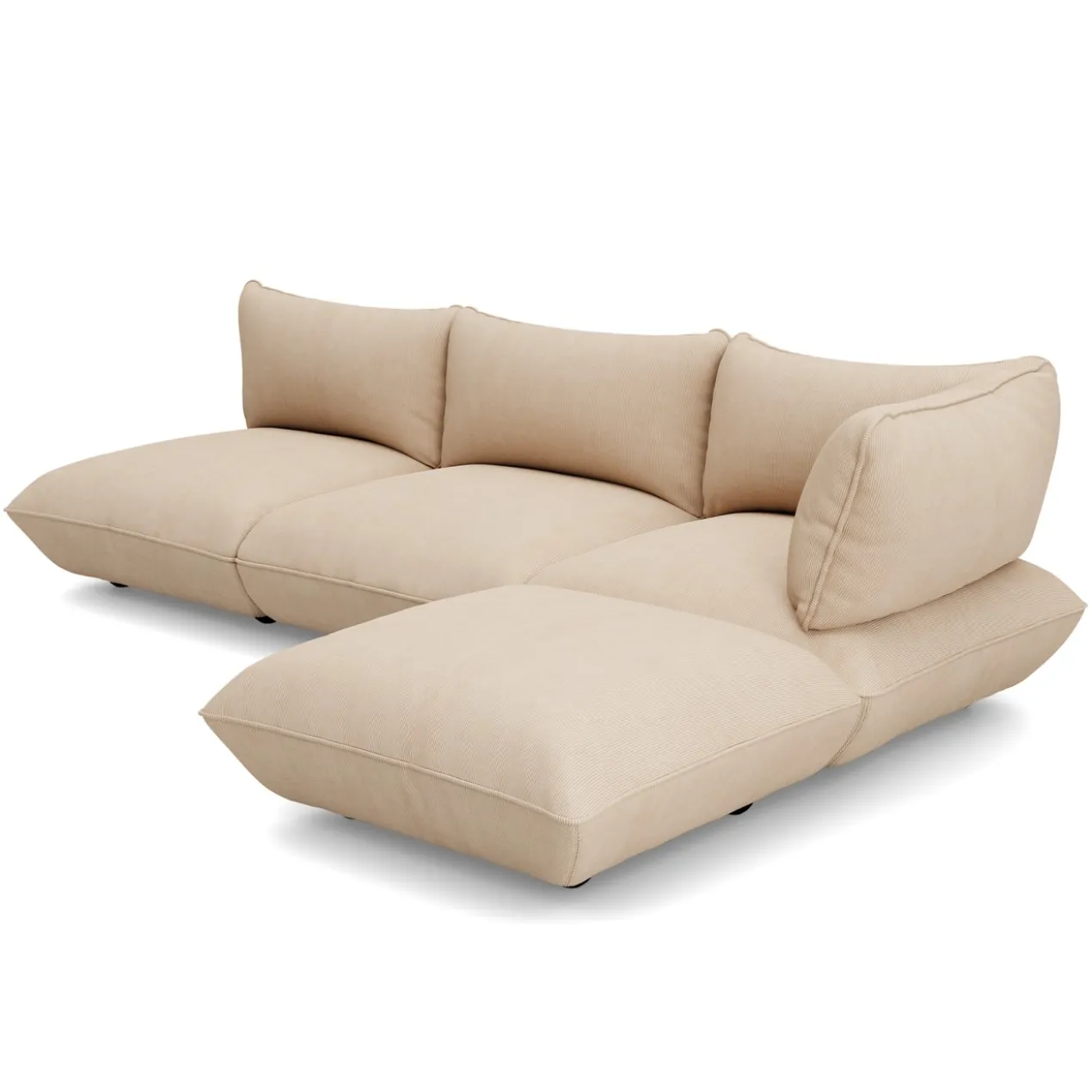 Hoekbank Sumo rechts cord recycled beige