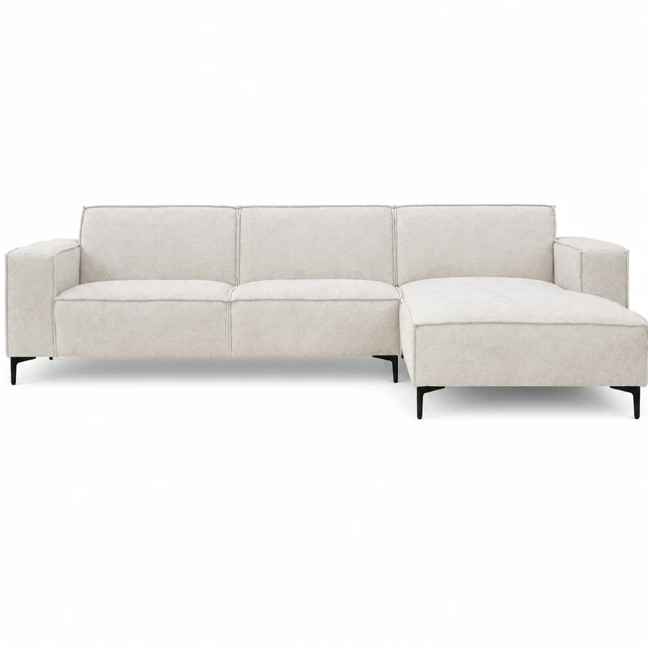 Hoekbank Valora beige chaise longue rechts