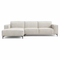 Hoekbank Valora beige chaise longue links