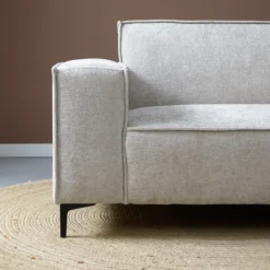 Hoekbank Valora beige ottoman rechts