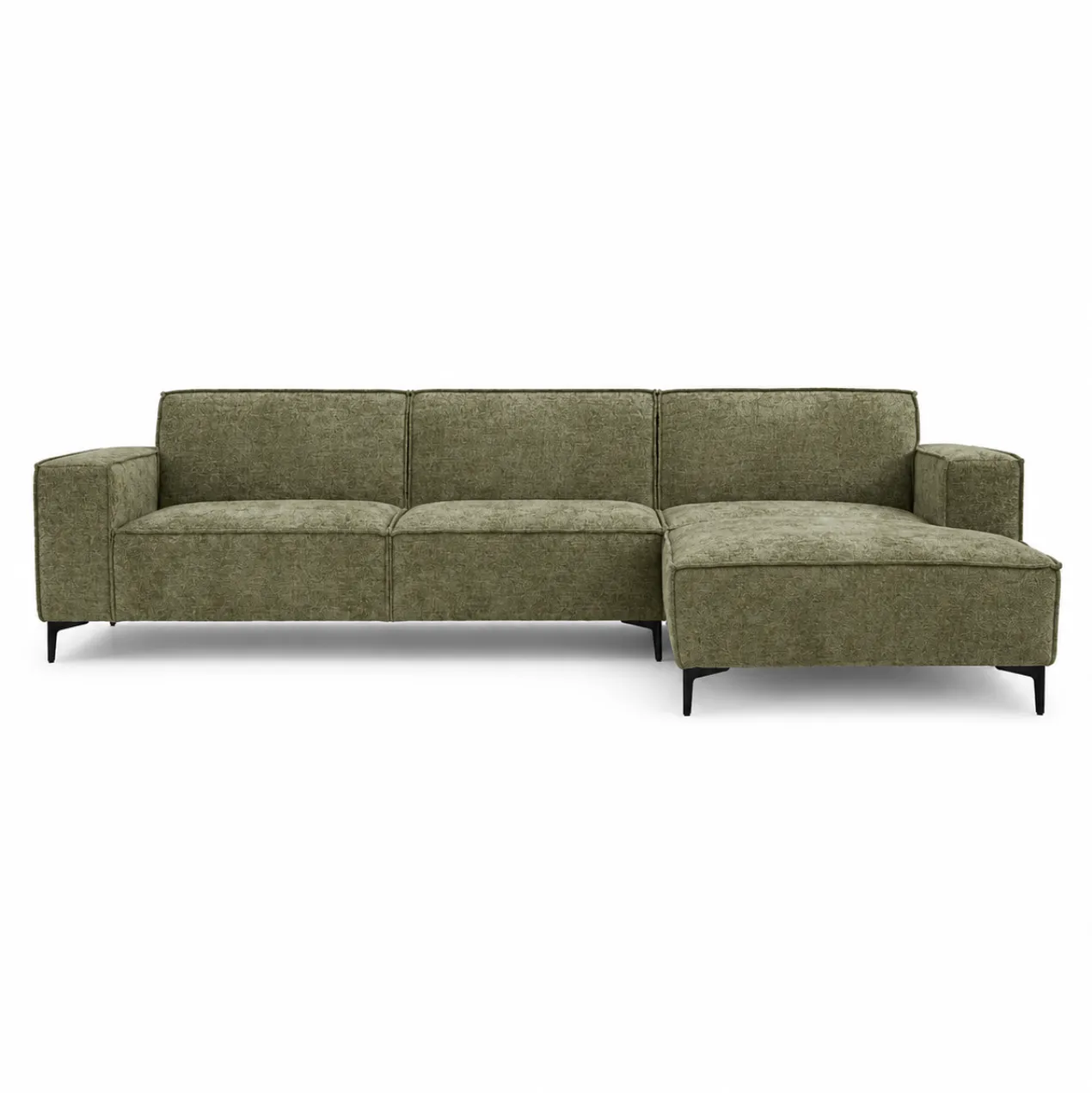 Hoekbank Valora groen chaise longue rechts