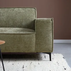 Hoekbank Valora groen chaise longue links