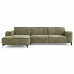 Hoekbank Valora groen chaise longue links