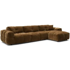 Hoekbank XL Fender be straight brown rechts