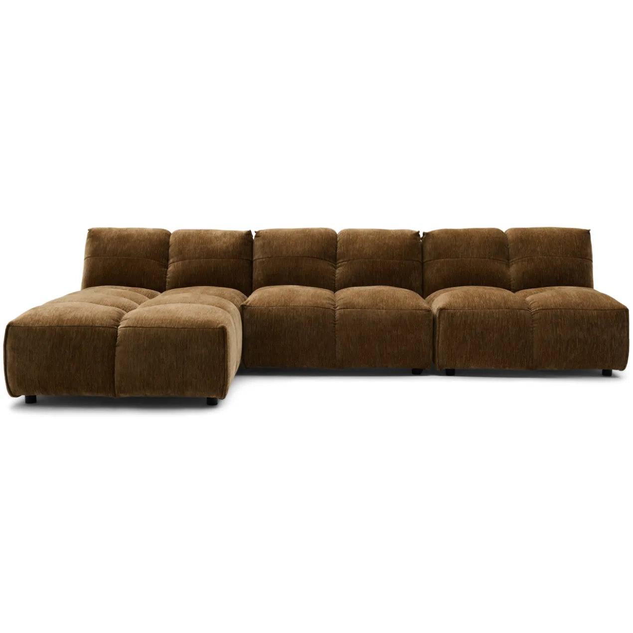 Hoekbank XL Fender be straight brown zonder arm links