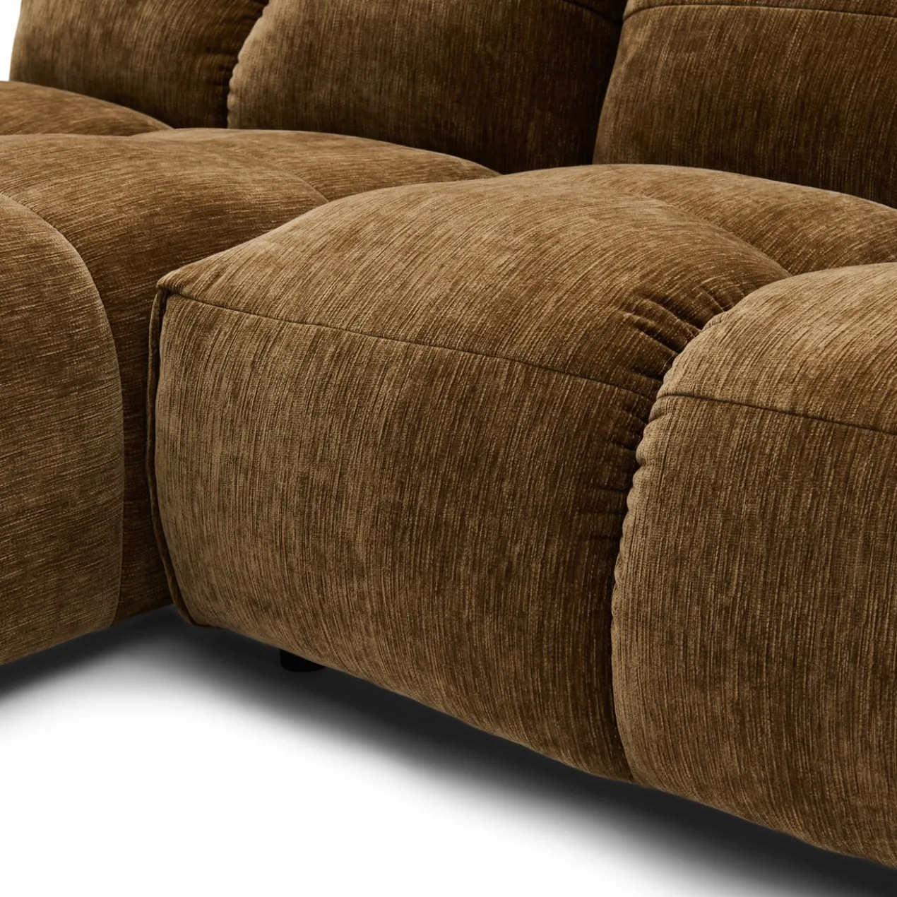Hoekbank XL Fender be straight brown zonder arm links