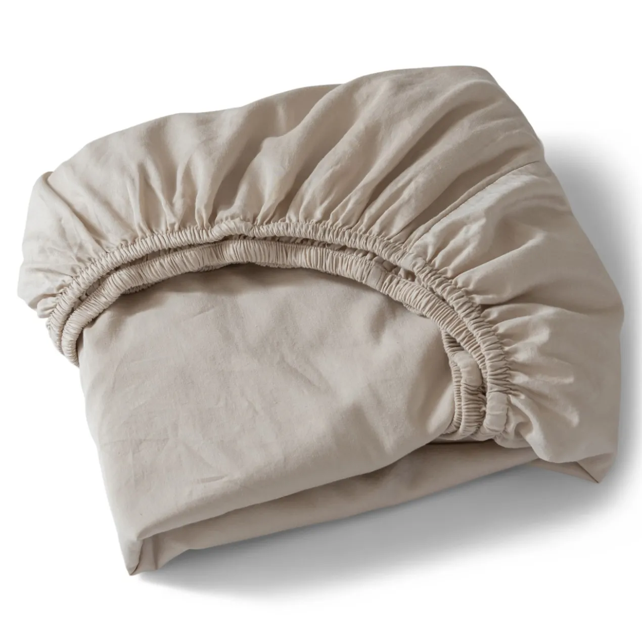 Hoeslaken Cotton Satin 90x200+35 cm almond