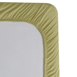 Hoeslaken Cotton Satin 90x200+35 cm khaki