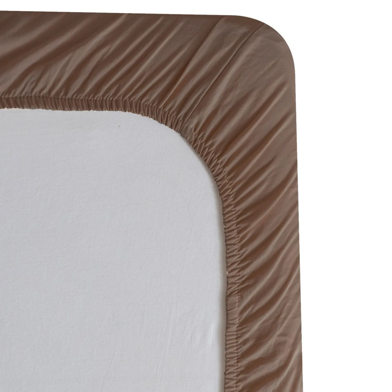 Hoeslaken Cotton 160x200+35 cm dark brown