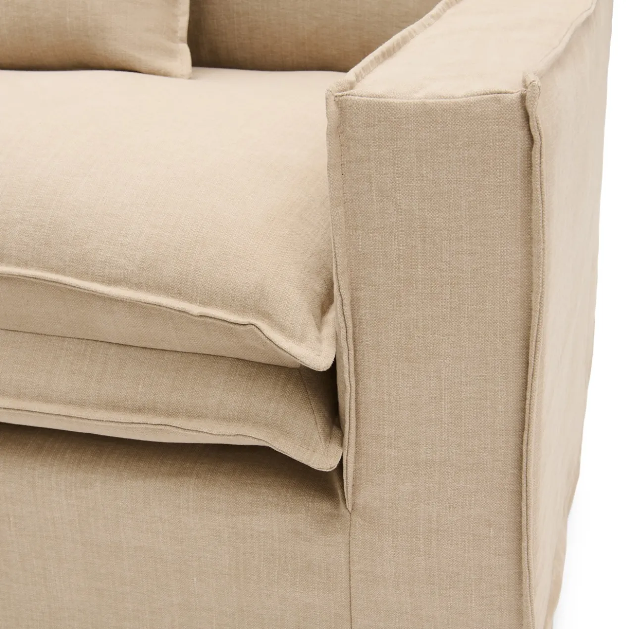 Hoes voor loveseat Alina shadow linen