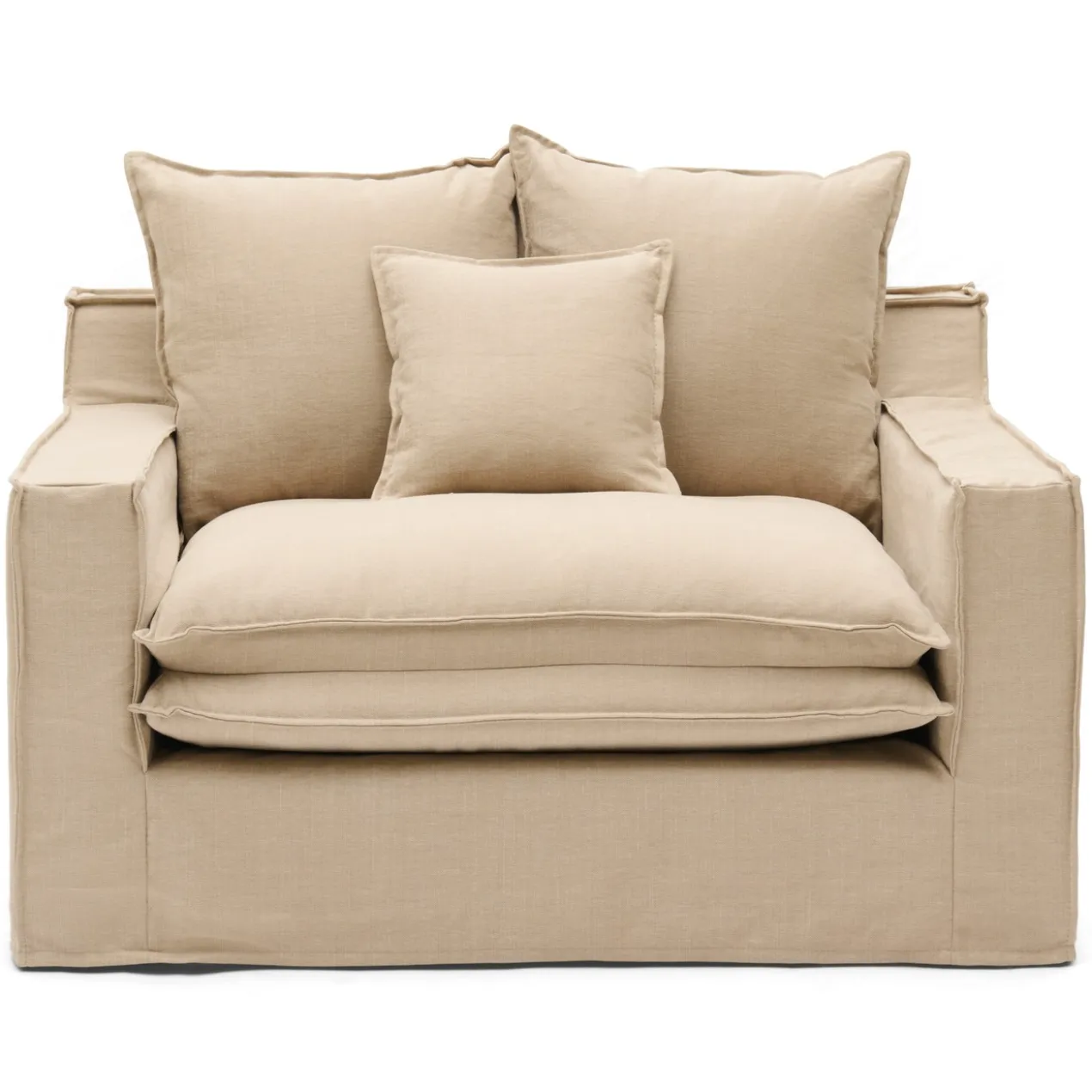 Hoes voor loveseat Alina shadow linen