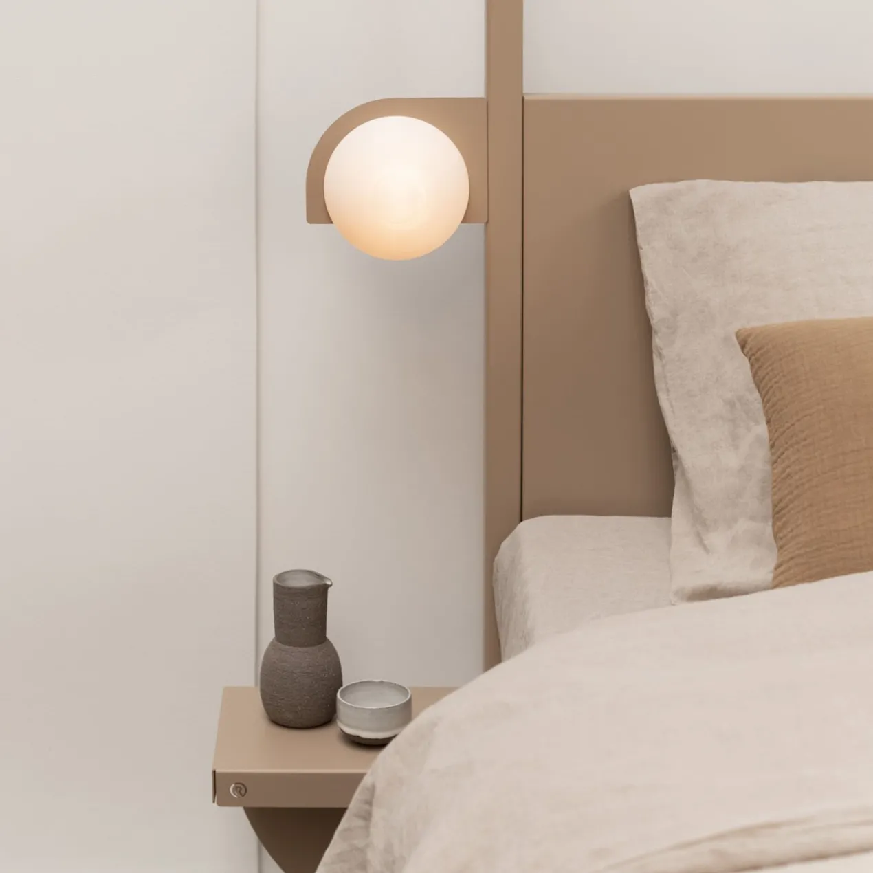 Hoofdbord voor bedframe °02 140 cm | Clay