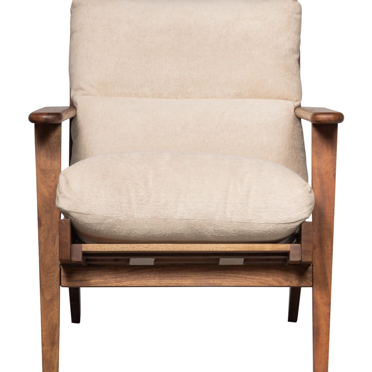 Houston fauteuil boucle/hout naturel