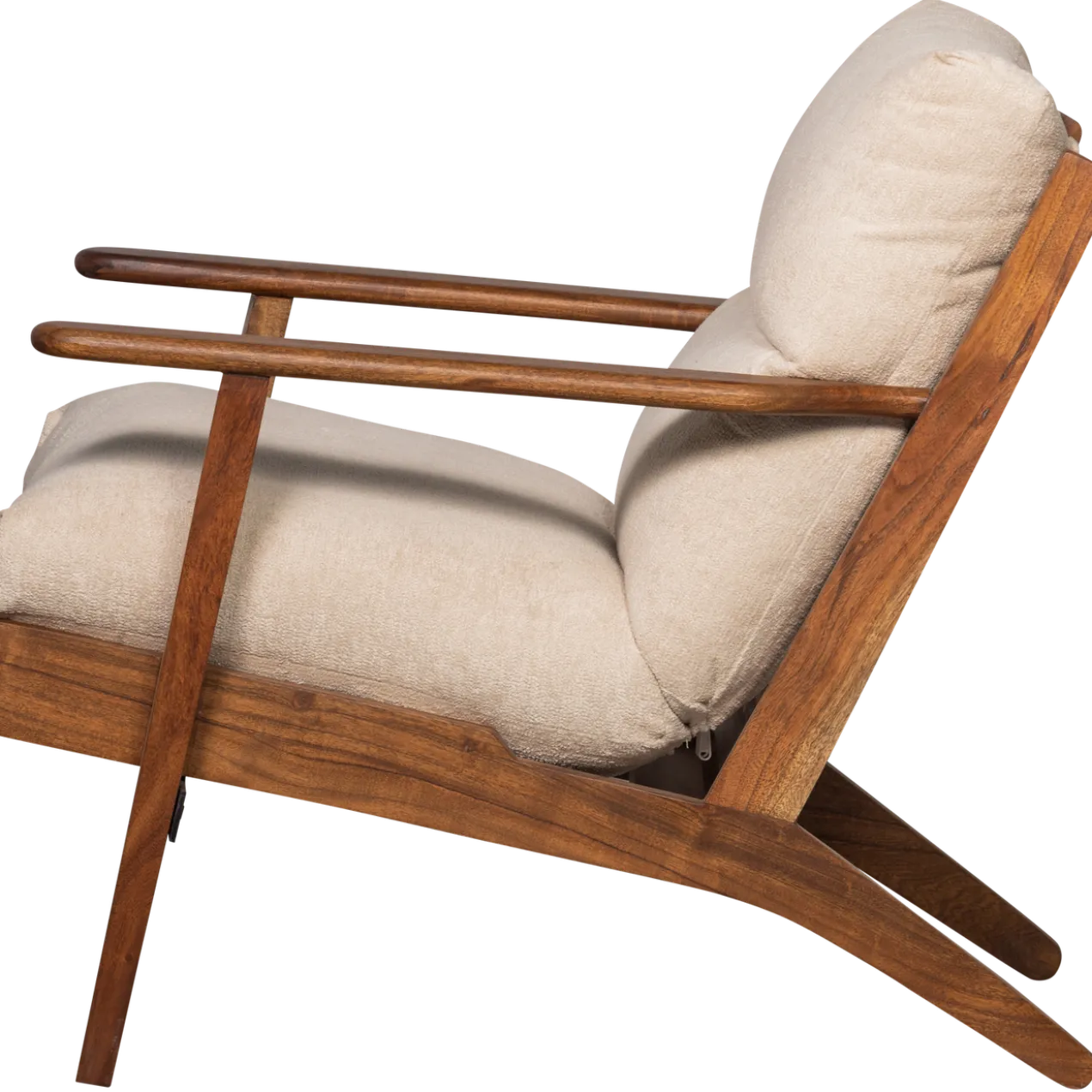Houston fauteuil boucle/hout naturel