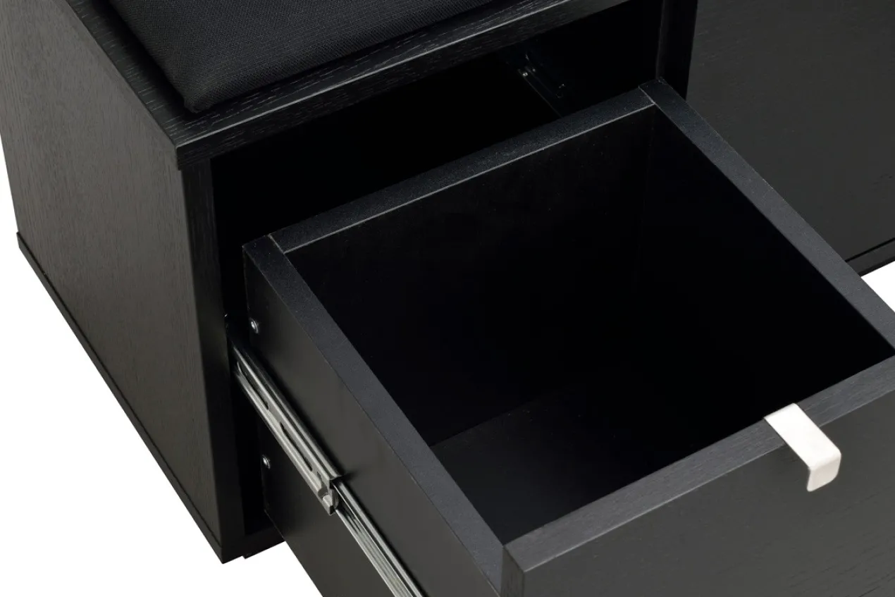 Houten bank Confetti zwart