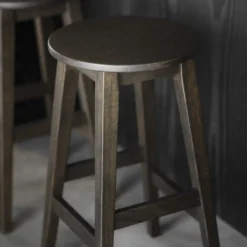 Houten barkruk Austin - zithoogte 65 cm Walnoot