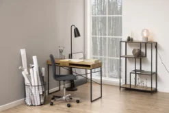 Houten bureau Vic - met opbergvak Naturel