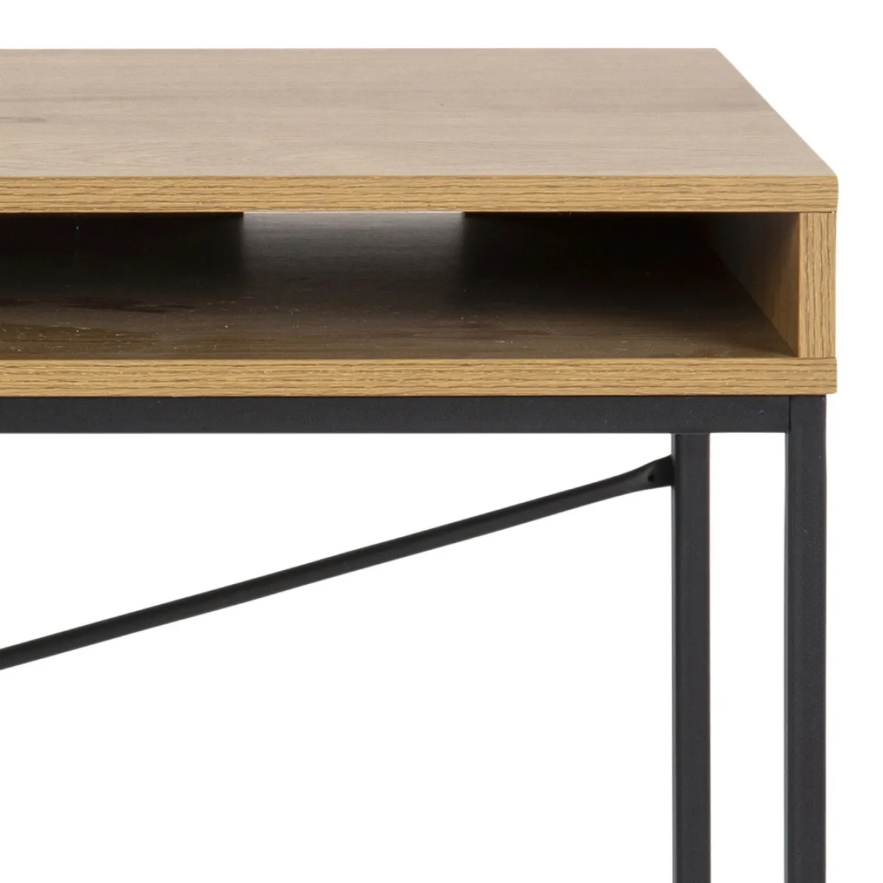 Houten bureau Vic - met opbergvak Naturel