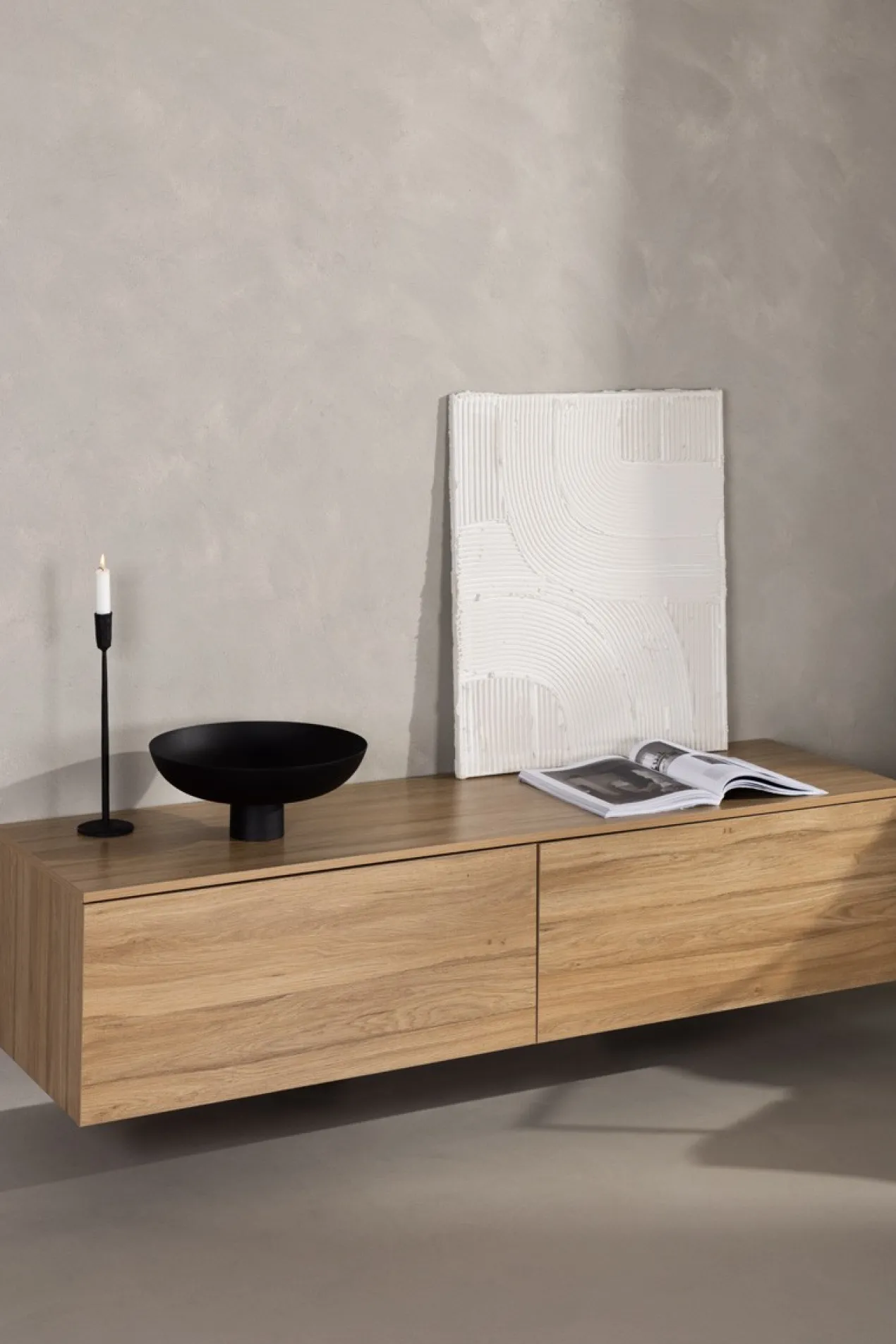 Houten dressoir Leona Zwart