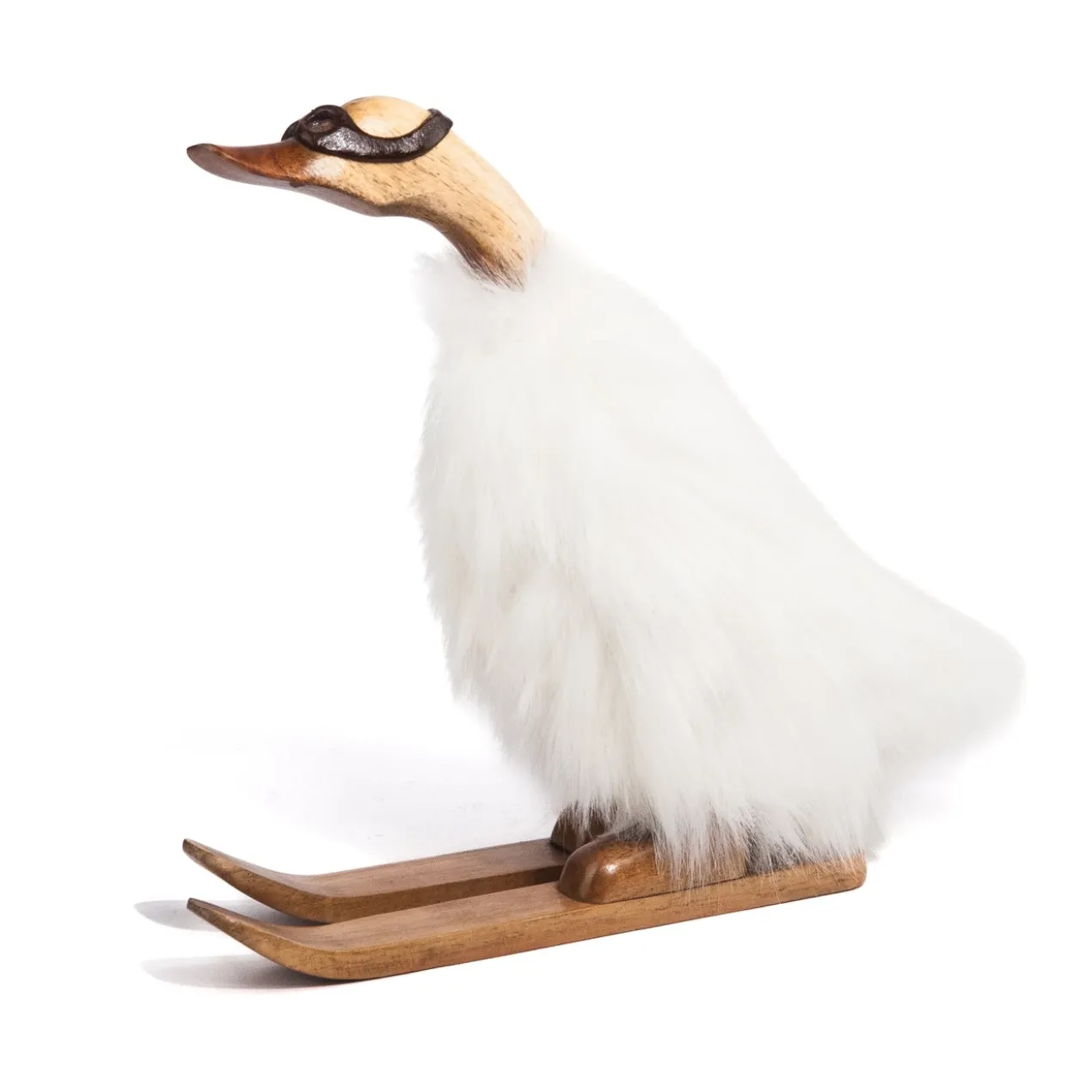 Houten eend ski's bontjas