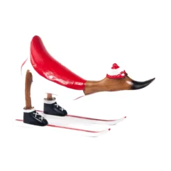 Houten eend ski's rood