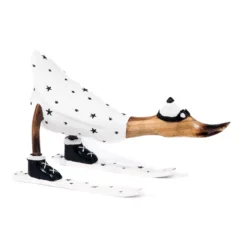 Houten eend ski's wit