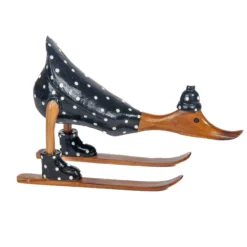 Houten eend ski's zwart