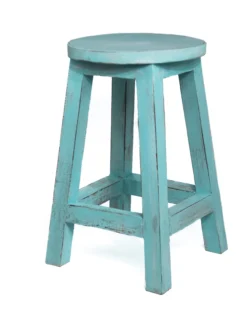 Houten krukje celeste whitewash