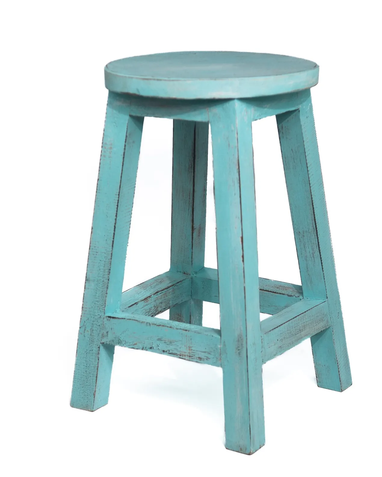 Houten krukje celeste whitewash