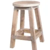 Houten krukje naturel whitewash
