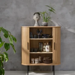 Houten opbergkast Lenn Gerookt eiken