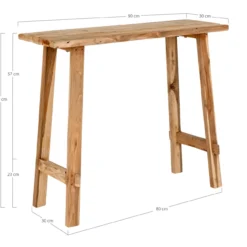 Houten sidetable Guusje Guusje houten sidetable naturel - 90 x 30 cm