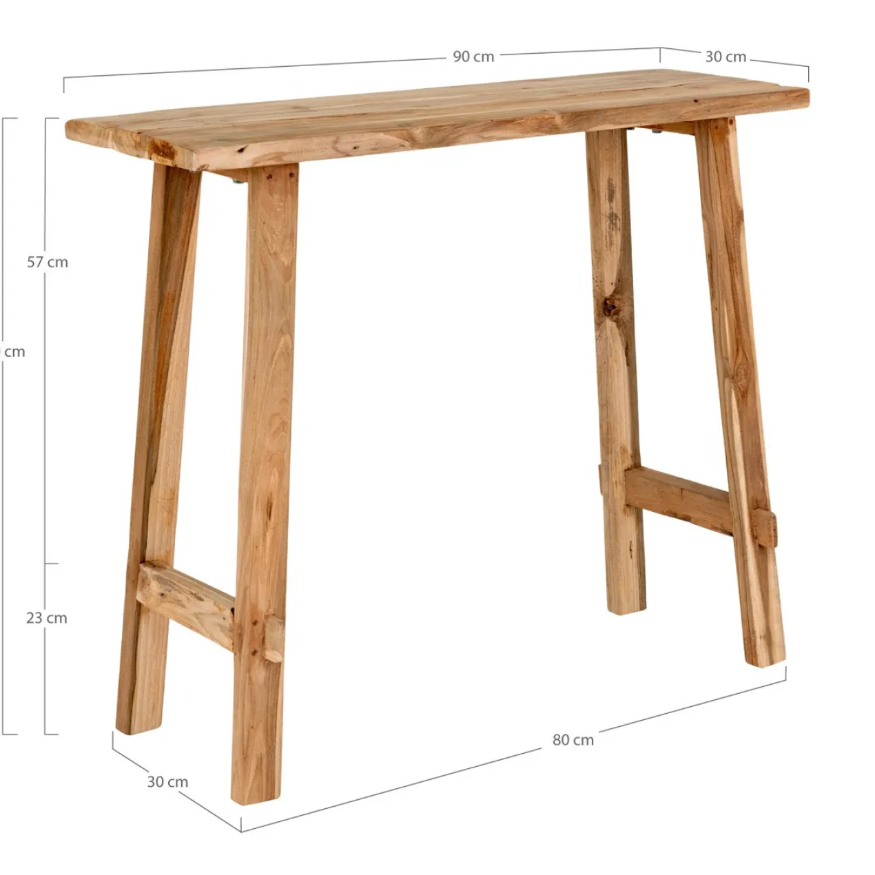 Houten sidetable Guusje Guusje houten sidetable naturel - 90 x 30 cm