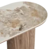 Houten sidetable Ronda met keramiek blad - 120x78 cm