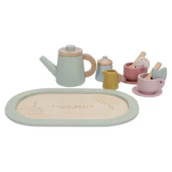 Houten thee servies