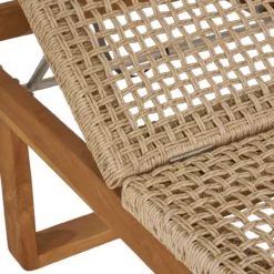 Houten tuin loungestoel Elodie Naturel