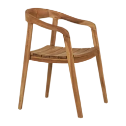 Houten tuinstoel Claudette Naturel