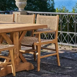 Houten tuinstoel Elodie - met armleuningen Naturel