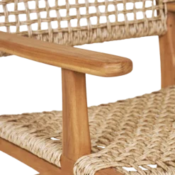 Houten tuinstoel Elodie - met armleuningen Naturel