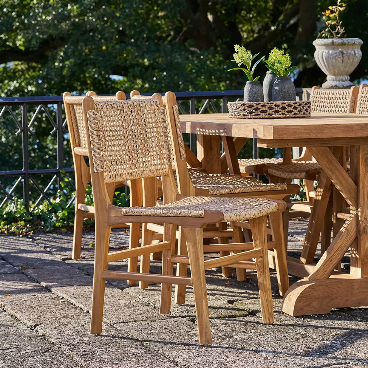 Houten tuinstoel Elodie Naturel