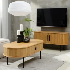 Houten tv meubel Lenn Gerookt eiken