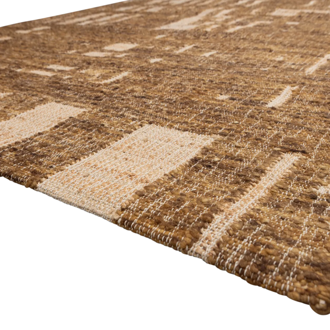 Ian handgeweven vloerkleed wol/katoen bruin 170x240cm
