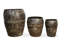 IJzeren planters SET van 3 unieke