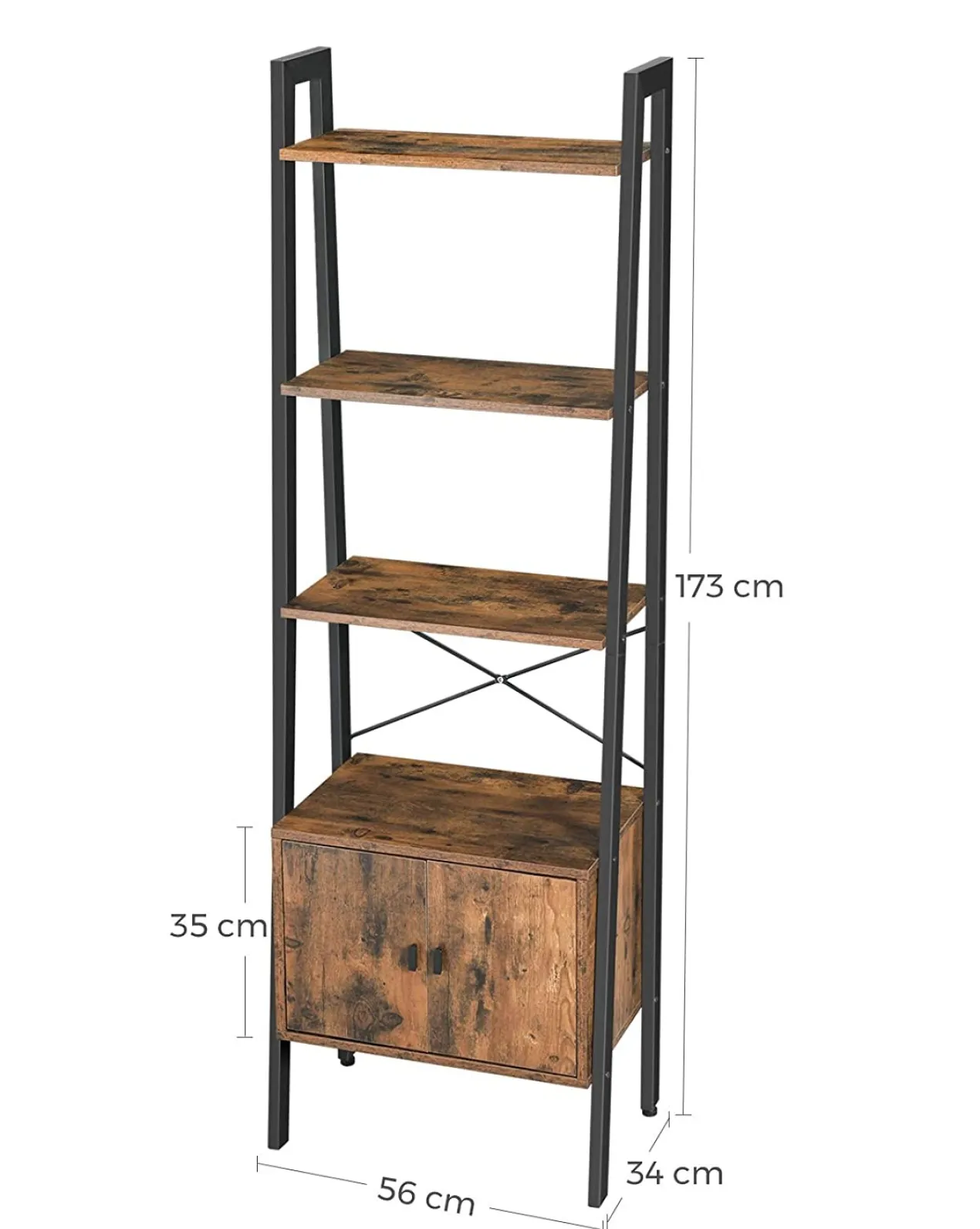 Industrieel ladderrek Indusign met kastje