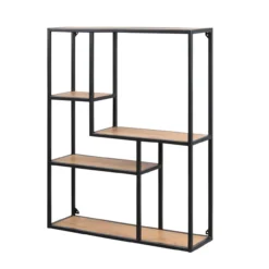 Industriële Wandkast Vic - Hout