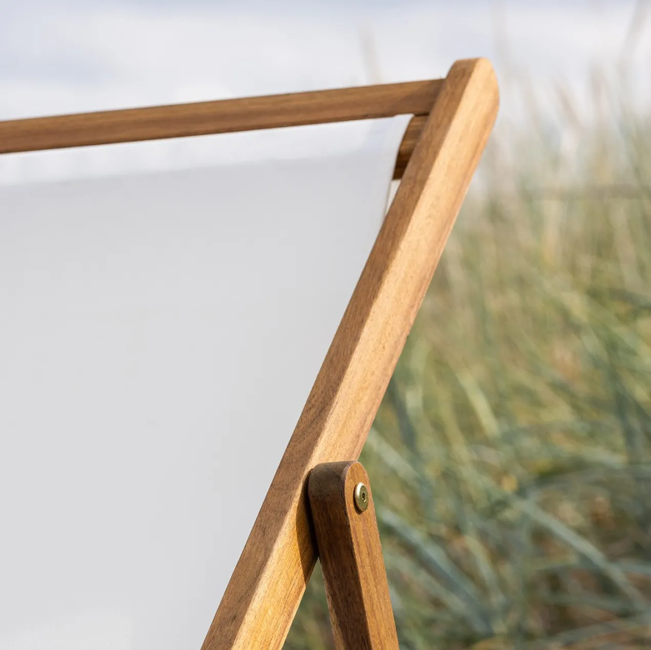 Inklapbare houten tuinstoel Bern Wit