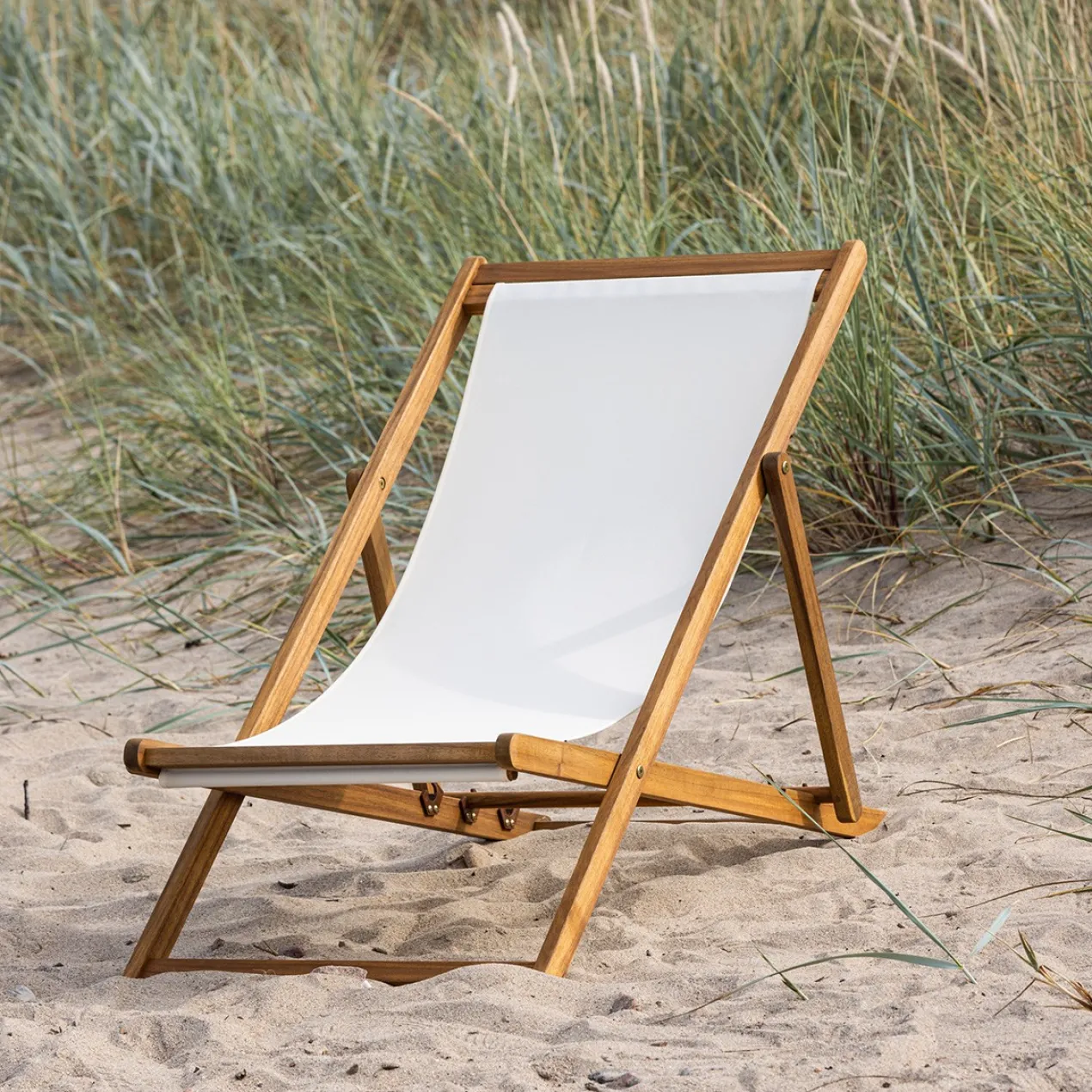 Inklapbare houten tuinstoel Bern Wit